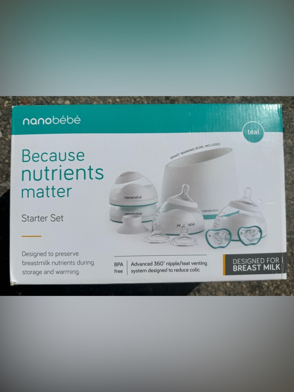 nanobébé Teal Starter Set - Breastmilk Feeding Kit